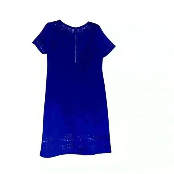 Royal Blue Dress with Rectangle Print Detail - Picture 3 of 3